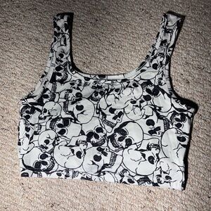 skull crop top